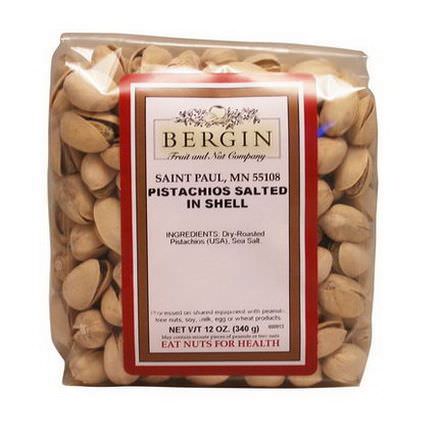 Bergin Fruit and Nut Company, Pistachios, Salted in Shell 340g