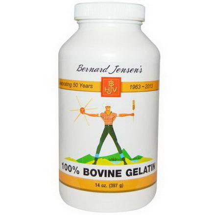 Bernard Jensen's, 100% Bovine Gelatin 397g