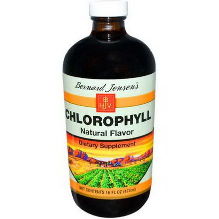 Bernard Jensen's, Chlorophyll, Natural Flavor 474ml
