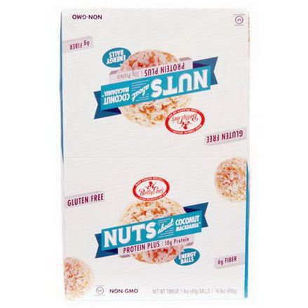 Betty Lou's, Nuts About Coconut Macadamia Protein Plus Energy Balls, 12 Balls 40g Each