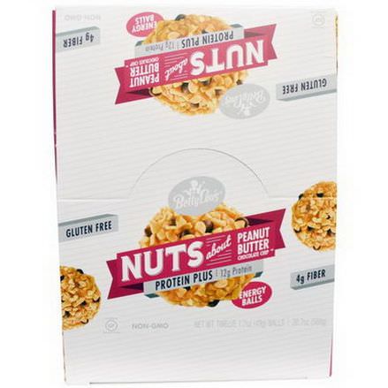 Betty Lou's, Nuts About Peanut Butter Chocolate Chip, Protein Plus Energy Balls, 12 Balls 49g Each