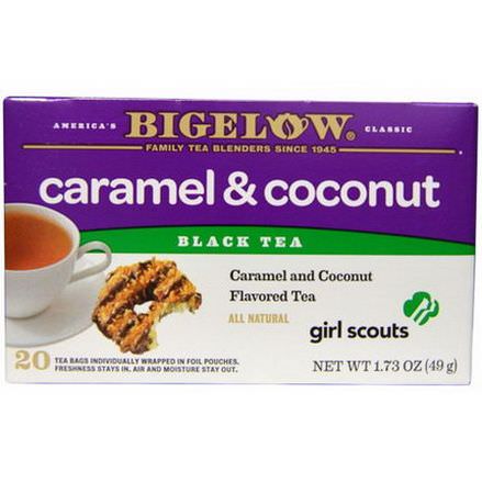 Bigelow, Black Tea, Girl Scouts Caramel&Coconut, 20 Tea Bags 49g