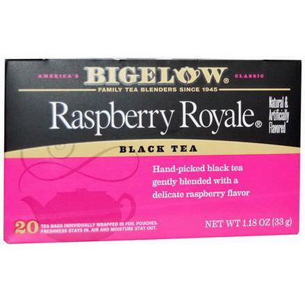 Bigelow, Black Tea, Raspberry Royale, 20 Tea Bags 33g