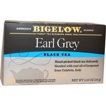 Bigelow, Earl Grey, Black Tea Blend, 20 Tea Bags 33g