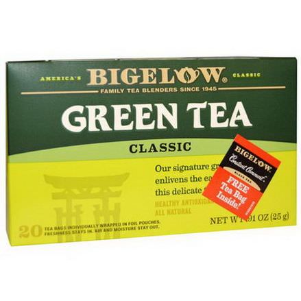 Bigelow, Green Tea, Classic, 20 Tea Bags 25g
