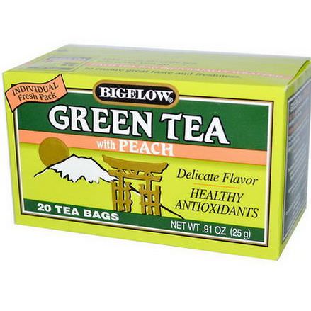 Bigelow, Green Tea with Peach, 20 Tea Bags 25g