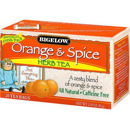 Bigelow, Herb Tea, Orange&Spice, Caffeine Free, 20 Tea Bags 42g