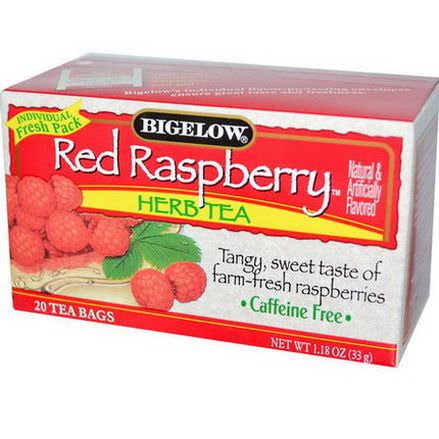 Bigelow, Herb Tea, Red Raspberry, Caffeine Free, 20 Tea Bags 33g