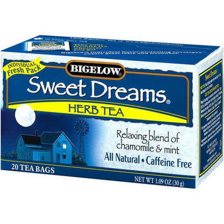 Bigelow, Sweet Dreams Herb Tea, Caffeine Free, 20 Tea Bags 30g