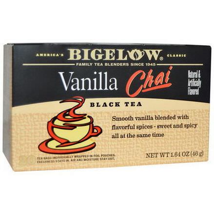 Bigelow, Vanilla Chai Black Tea, 20 Tea Bags 46g
