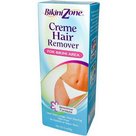 BikiniZone, Creme Hair Remover, For Bikini Area, Sensitive Formula 56g