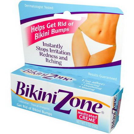 BikiniZone, Medicated Creme, Helps Get Rid of Bikini Bumps 28g