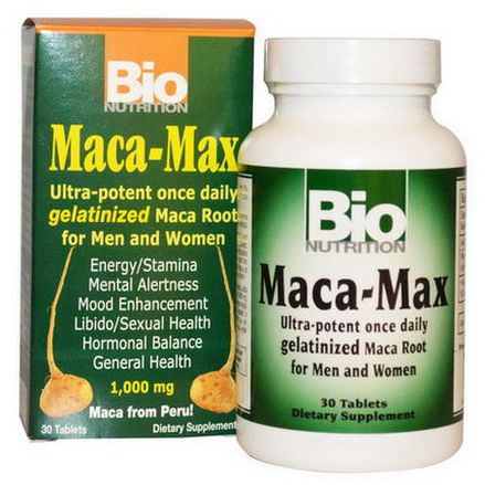 Bio Nutrition, Maca Max, 1,000mg, 30 Tablets