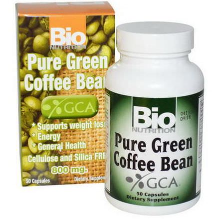 Bio Nutrition, Pure Green Coffee Bean, 800mg, 50 Capsules