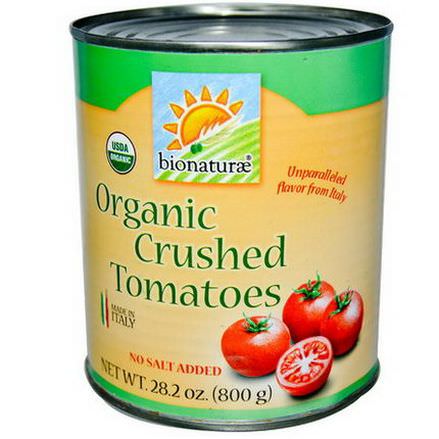 Bionaturae, Organic Crushed Tomatoes, No Salt Added 800g