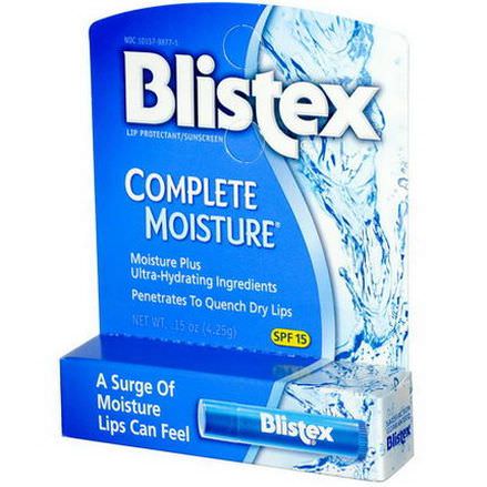 Blistex, Complete Moisture, Lip Protectant/Sunscreen, SPF 15 4.25g