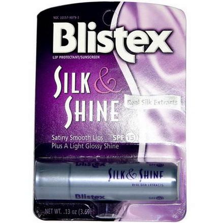 Blistex, Silk&Shine, Lip Protectant/Sunscreen, SPF 15 3.69g
