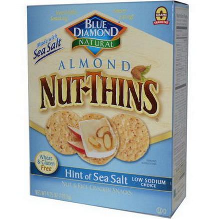 Blue Diamond, Almond Nut-Thins, Nut&Rice Cracker Snacks, Hint of Sea Salt 120.5g