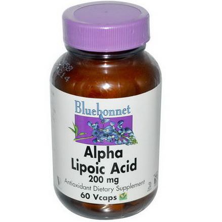 Bluebonnet Nutrition, Alpha Lipoic Acid, 200mg, 60 Vcaps