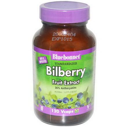 Bluebonnet Nutrition, Bilberry Fruit Extract, 120 Vcaps