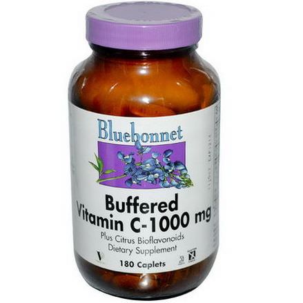 Bluebonnet Nutrition, Buffered Vitamin C-1000mg, 180 Caplets