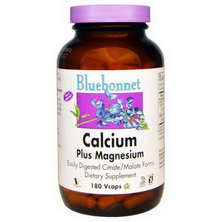 Bluebonnet Nutrition, Calcium Plus Magnesium, 180 Veggie Caps