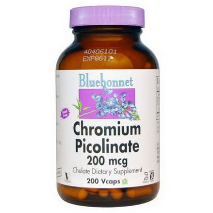 Bluebonnet Nutrition, Chromium Picolinate, 200mcg, 200 Vcaps