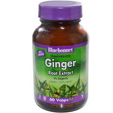 Bluebonnet Nutrition, Ginger Root Extract, 60 Vcaps
