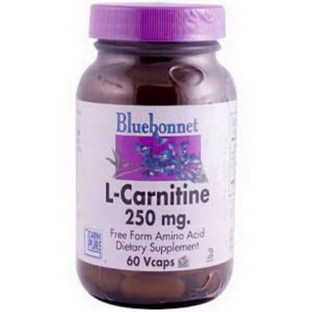 Bluebonnet Nutrition, L-Carnitine, 250mg, 60 Vcaps