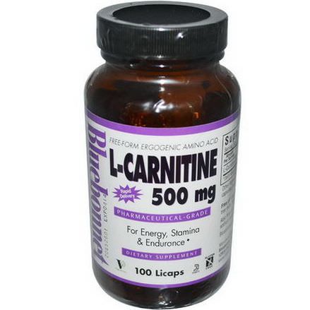 Bluebonnet Nutrition, L-Carnitine, 500mg, 100 Licaps