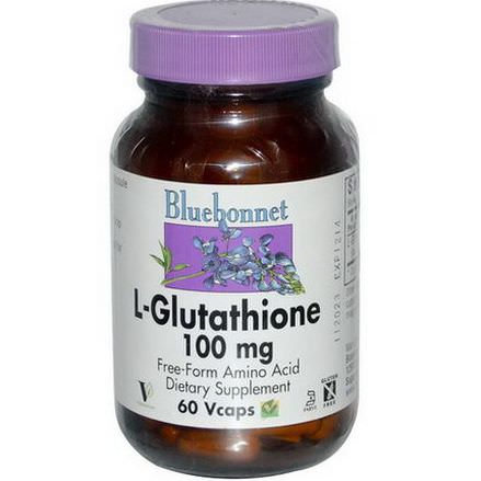 Bluebonnet Nutrition, L-Glutathione, 100mg, 60 Vcaps
