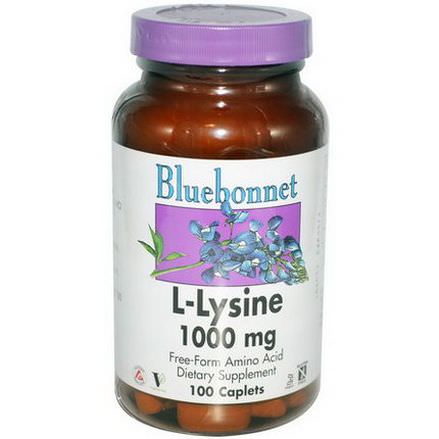 Bluebonnet Nutrition, L-Lysine, 1000mg, 100 Caplets
