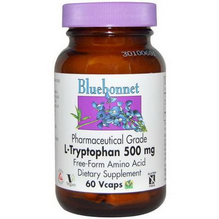 Bluebonnet Nutrition, L-Tryptophan, 500mg, 60 Vcaps
