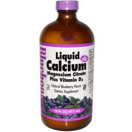 Bluebonnet Nutrition, Liquid Calcium Magnesium Citrate Plus Vitamin D3, Blueberry 472ml