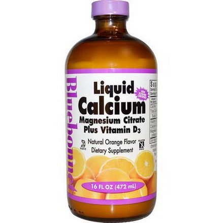 Bluebonnet Nutrition, Liquid Calcium Magnesium Citrate Plus Vitamin D3, Natural Orange Flavor 472ml