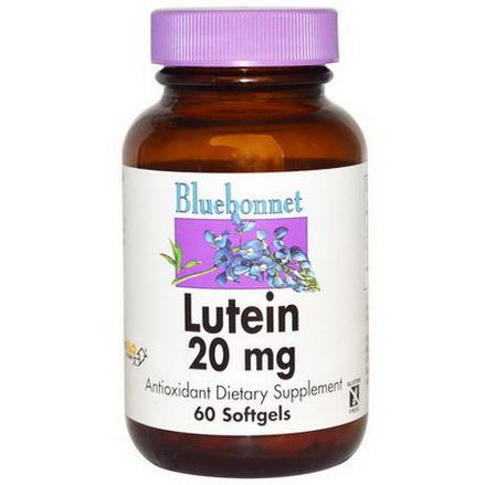 Bluebonnet Nutrition, Lutein, 20mg, 60 Softgels