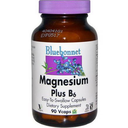 Bluebonnet Nutrition, Magnesium Plus B6, 90 Vcaps