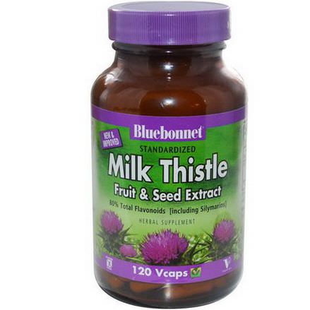 Bluebonnet Nutrition, Milk Thistle Fruit&Seed Extract, 120 Vcaps