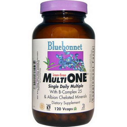Bluebonnet Nutrition, Multi One, Single Daily Multiple, Iron-Free, 120 Vcaps
