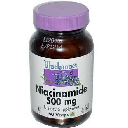 Bluebonnet Nutrition, Niacinamide, 500mg, 60 Vcaps