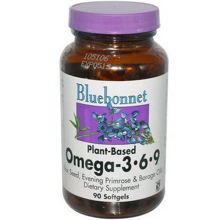 Bluebonnet Nutrition, Plant-Based Omega-3-6-9, 90 Softgels