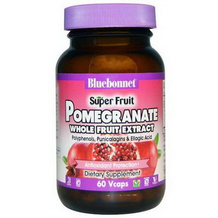 Bluebonnet Nutrition, Super Fruit, Pomegranate Whole Fruit Extract, 60 Vcaps