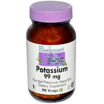 Bluebonnet Nutrition, Potassium, 99mg, 90 Vcaps