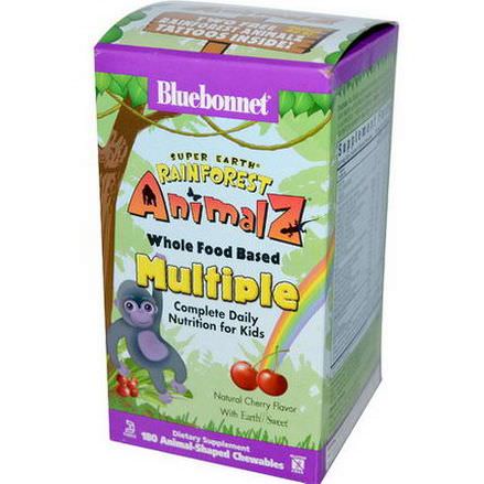 Bluebonnet Nutrition, Rainforest Animalz, Whole Food Based Multiple, Natural Cherry Flavor, 180 Chewables