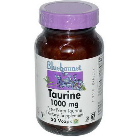 Bluebonnet Nutrition, Taurine, 1000mg, 50 Vcaps