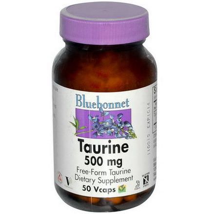 Bluebonnet Nutrition, Taurine, 500mg, 50 Vcaps