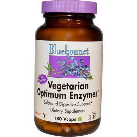 Bluebonnet Nutrition, Vegetarian Optimum Enzymes, 180 Vcaps