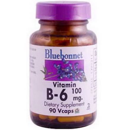Bluebonnet Nutrition, Vitamin B-6, 100mg, 90 Vcaps