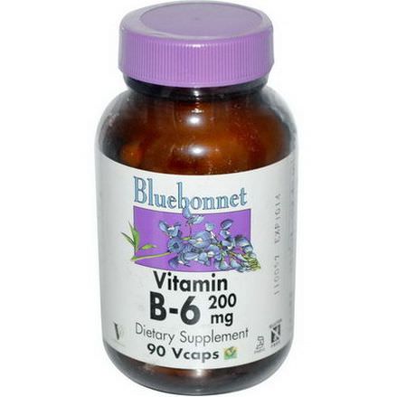 Bluebonnet Nutrition, Vitamin B-6, 200mg, 90 Vcaps