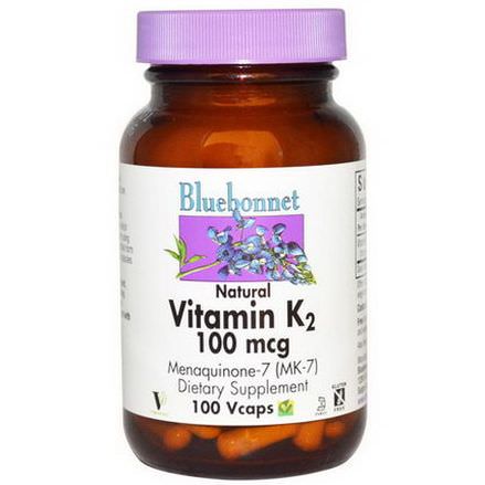 Bluebonnet Nutrition, Vitamin K2, 100mcg, 100 Vcaps